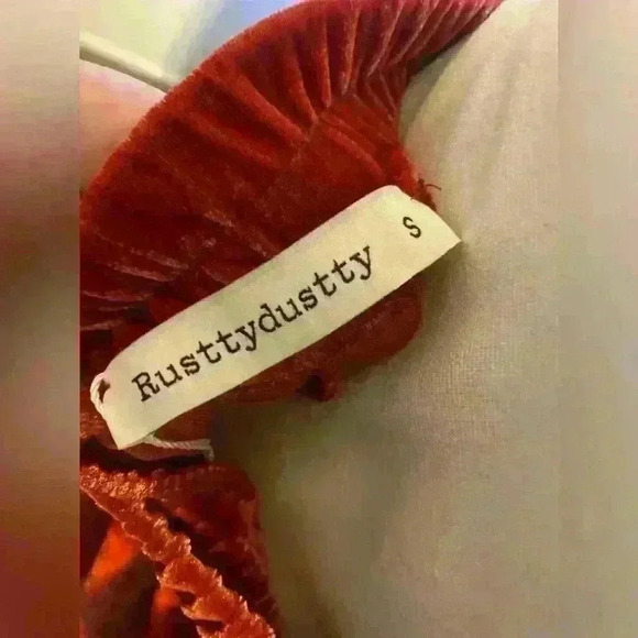 Velvet Slit Ruffled Autumn Wide Leg Boho Pants - Picture 6 of 9